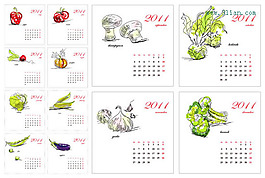 手繪蔬菜2011日歷