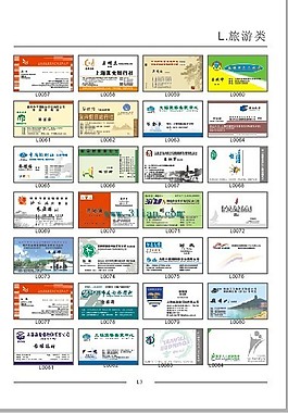 旅游業名片設計模板