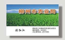 農業局名片模板