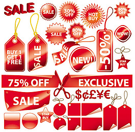 紅色標(biāo)簽素材