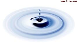 滴水與水波