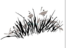 矢量国画花草