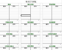 年月丁字賬報表