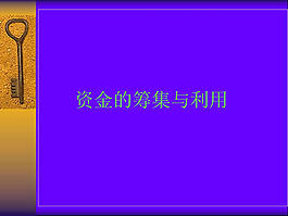 資金利用策劃PPT模板