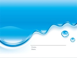 藍色水珠主題模板