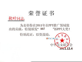 創(chuàng)意榮譽證書PPT素材