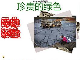 珍貴的綠色PPT模板