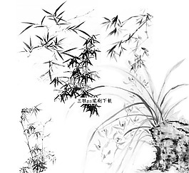 水墨竹子ps筆刷