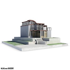 現(xiàn)代別墅3D模型