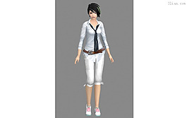3D女生模型