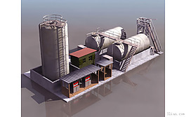 3D油站建筑模型