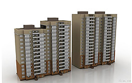 3D小区建筑模型