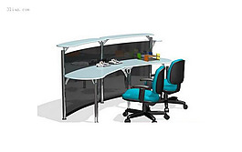 3d辦公桌組合模型
