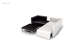 3d迷你沙發(fā)模型