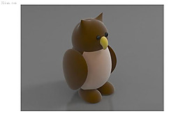 卡通貓頭鷹3D模型