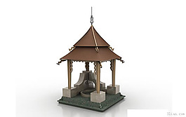 3D古典水井建筑模型