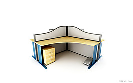 3D辦公桌模型