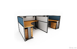 3D辦公桌模型