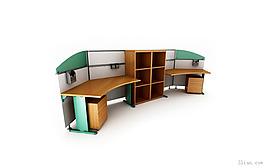 3D辦公桌模型