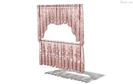 布藝窗簾3D模型