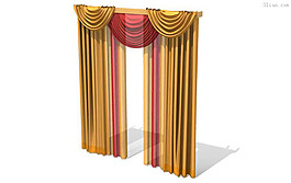 布藝窗簾3D模型