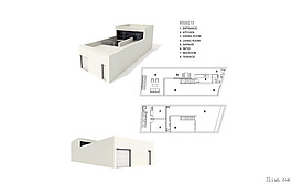 現(xiàn)代建筑3D模型
