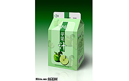 蘋果汁包裝PSD素材