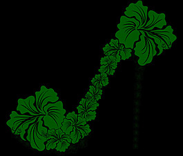 花卉裝飾高跟鞋矢量