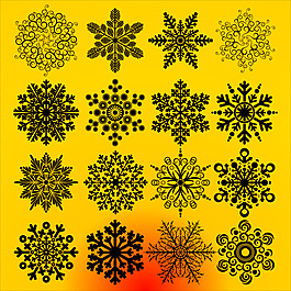 精美雪花矢量模板素材
