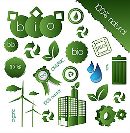 自然生態(tài)圖標(biāo)矢量素材