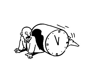 黑白創意鐘矢量設計