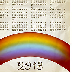 2013年日歷矢量素材下載