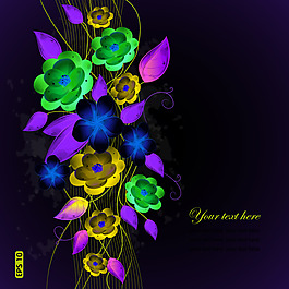 春天花卉背景矢量素材下載