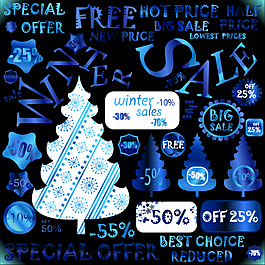 圣誕活動設(shè)計元素矢量圖