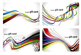 抽象五彩繽紛卡片矢量圖下載