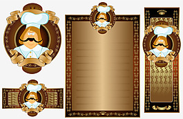 金色復(fù)古模板矢量圖下載