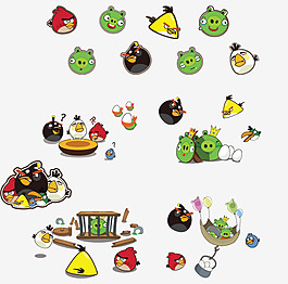 愤怒小鸟图片矢量