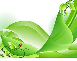 綠色植物葉子矢量圖下載