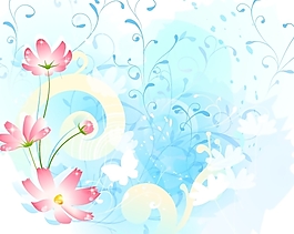 韓國(guó)卡通花紋矢量圖下載