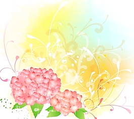 韓國(guó)卡通花紋矢量圖下載