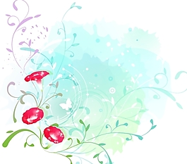 韓國(guó)卡通花紋矢量圖下載