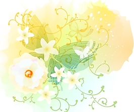 韓國(guó)卡通花紋矢量圖下載