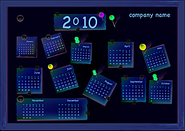 2010年歷表矢量圖下載