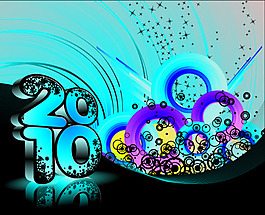 2010新年背景矢量圖下載