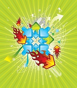 潮流箭頭花紋矢量圖下載