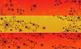 韓國(guó)葉子花紋矢量圖下載