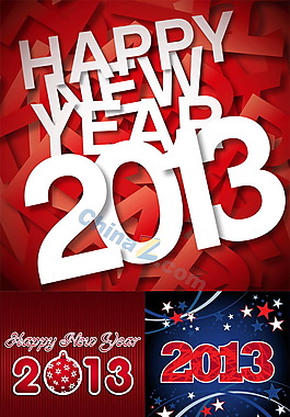 2013新年背景矢量素材圖