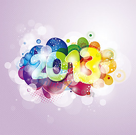 2013夢幻新年背景矢量素材