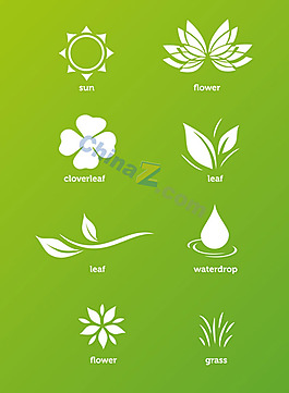 抽象花紋圖標(biāo)矢量素材