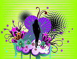 潮流女性矢量圖下載